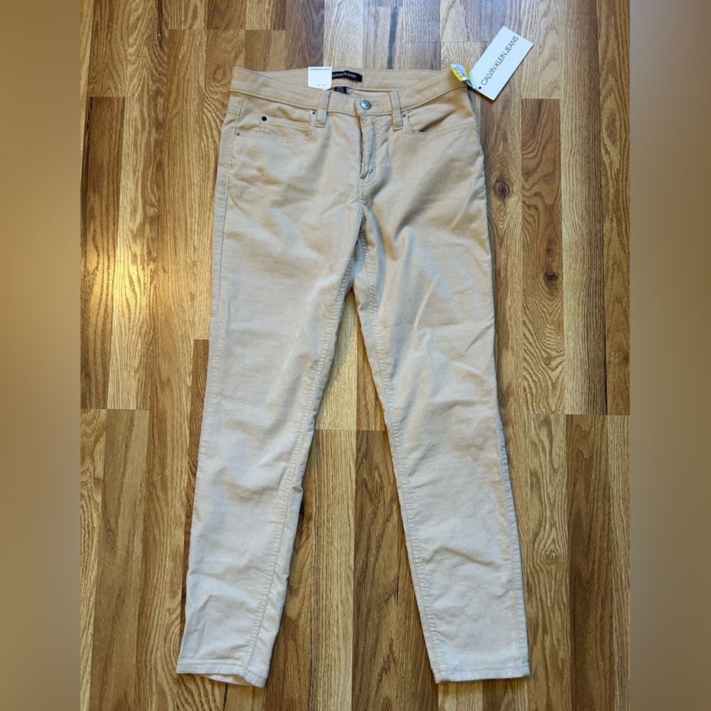 Calvin Klein Khaki/Beige Corduroy Pants NWT Size 6